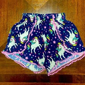 Little girl unicorn shorts